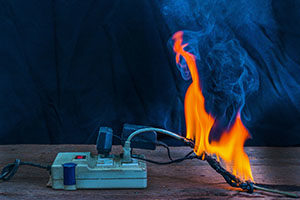 Electrical fires can be prevented by booking annual home electrical maintenance with Mister Sparky Electricians!
