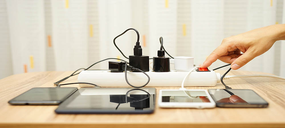 Our experts recommend to not overload your extension cords in our home electrical safety tips.